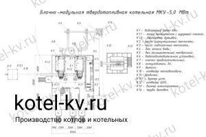 Чертеж блочно модульной котельной 5 МВт без ГВС Чертежи блочно-модульной котельной 5 МВт без ГВС